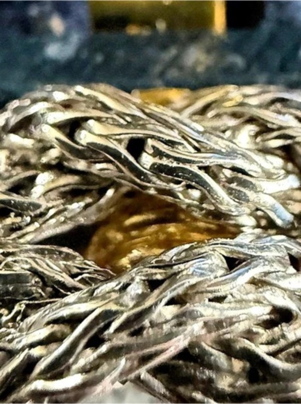 John Hardy Love Knot Ring Woven Silver-Tone Bracelet - Picture 5 of 6